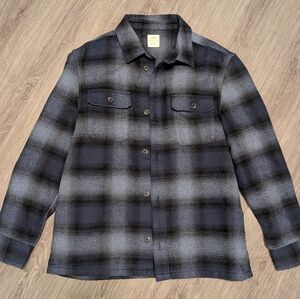 Marks & Spencer Men's Dark Checkered Shirt Jacket